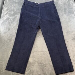 Peter Christian Mens Navy Blue Corduroy Trousers Pants 42x30 MT57 Cotton